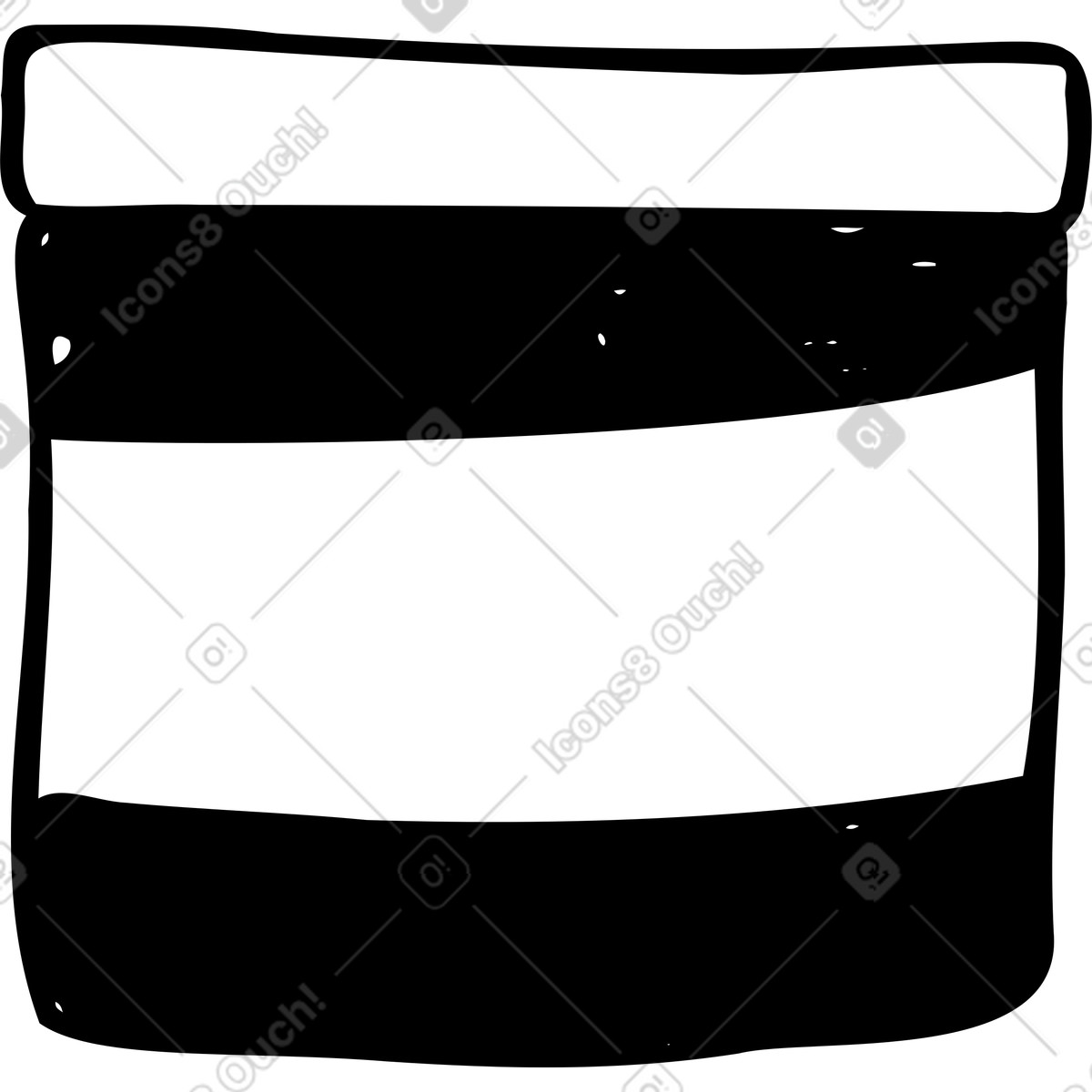 Big jar of cream illustration in Marks style download in PNG, SVG