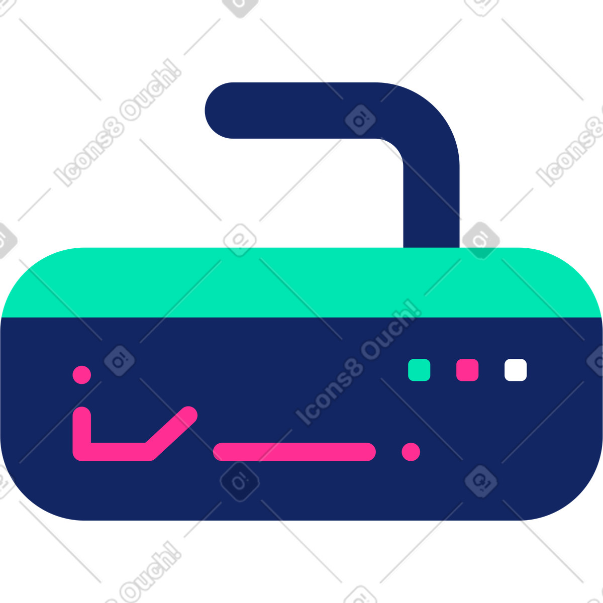 Ilustração de Curling stone em no estilo Cyborg para baixar em PNG, SVG