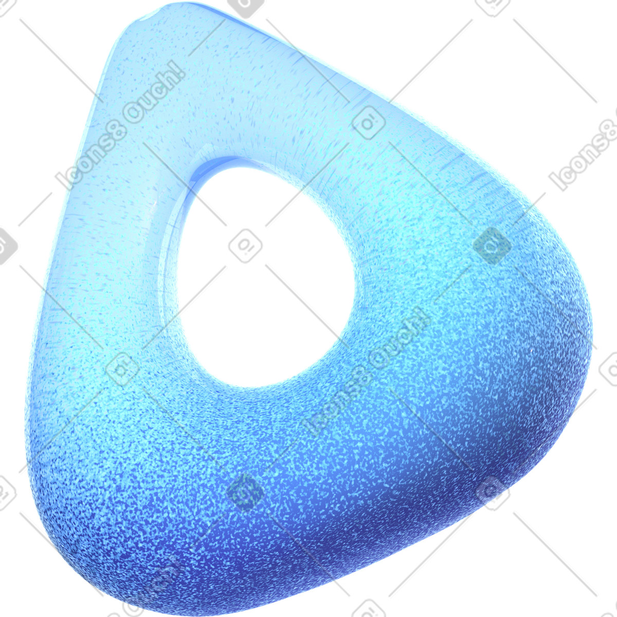 Ilustração de Vaso triangular contemporâneo em no estilo 3D Glassy para baixar em PNG, SVG
