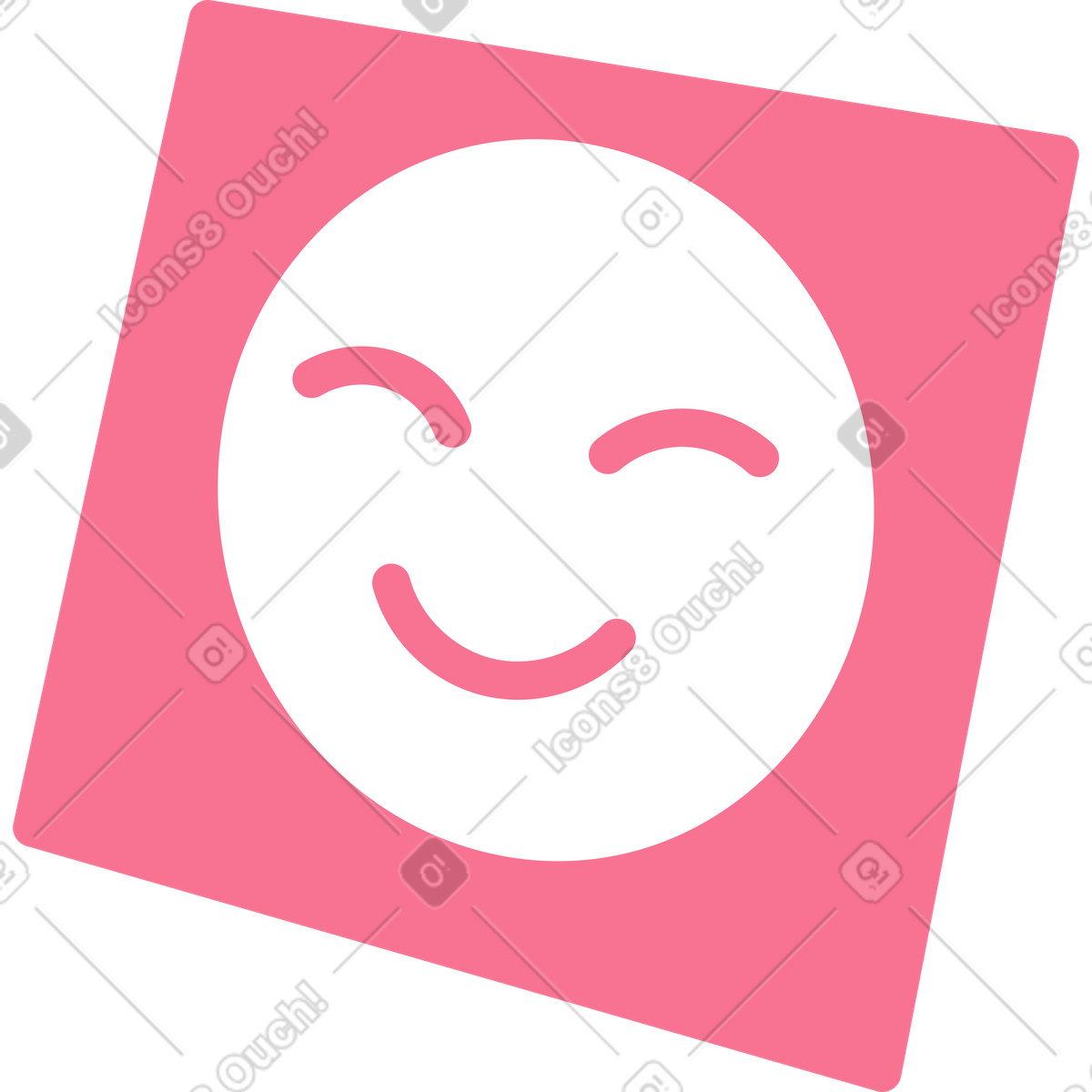 Face mask illustration in Giggle style download in PNG, SVG