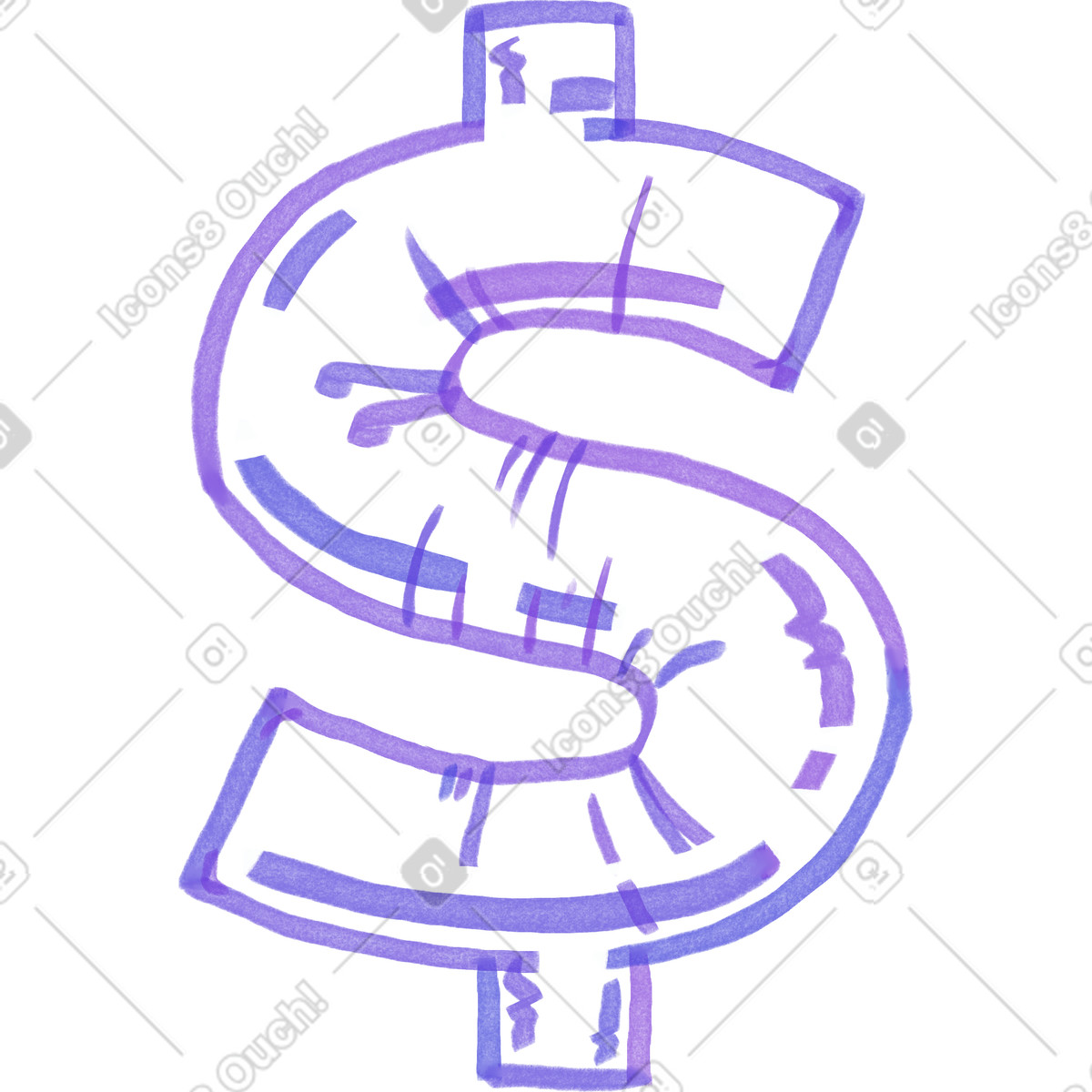Ilustração de Dollar balloon em no estilo Marker para baixar em PNG, SVG