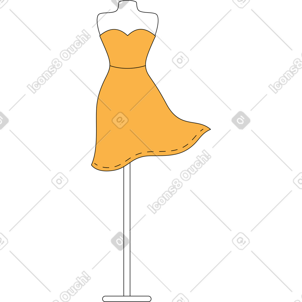 Ilustração de Manequim em no estilo Bloom para baixar em PNG, SVG
