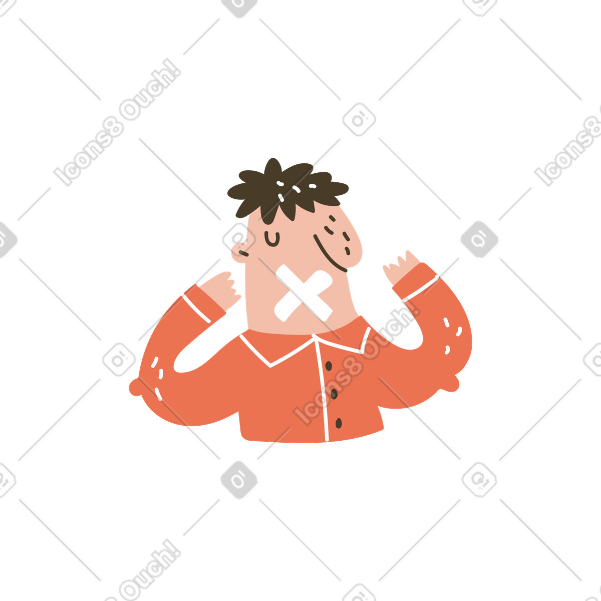 No comments illustration in Karlsson style download in PNG, SVG