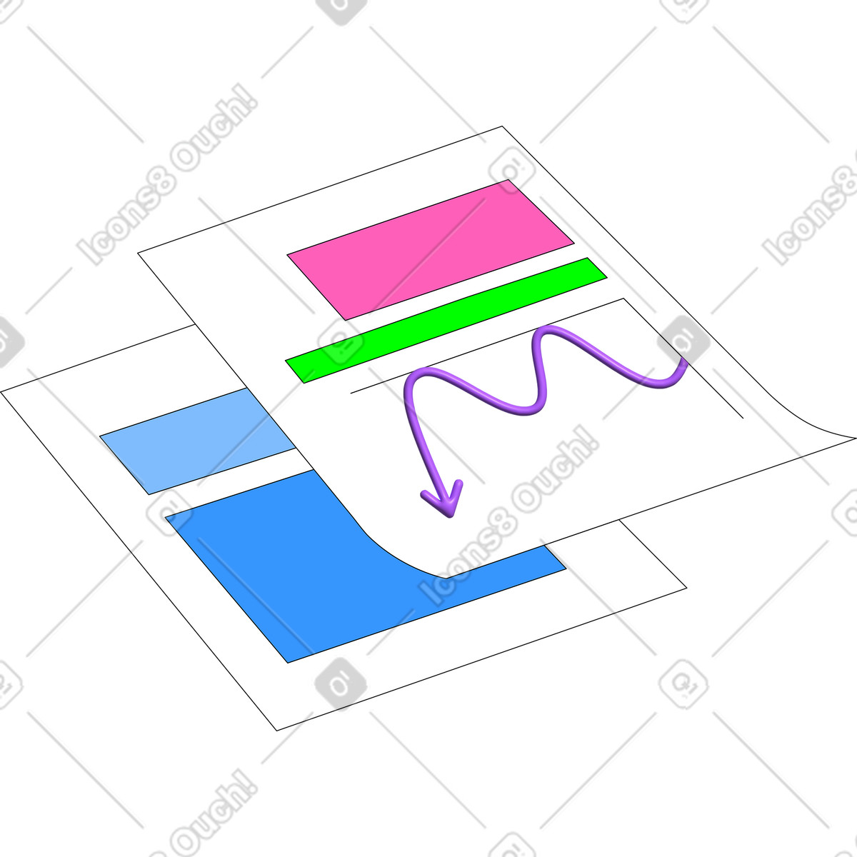 Ilustração de Planilhas com análises financeiras em no estilo Pop para baixar em PNG, SVG