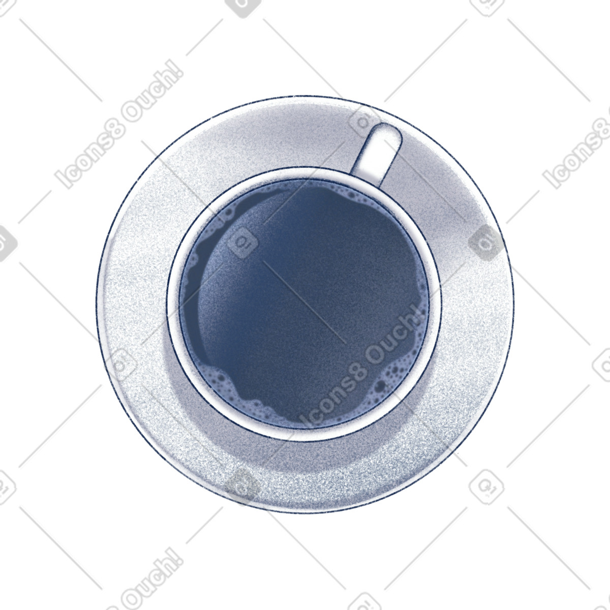 Haze 스타일의 Cup of coffee 일러스트레이션 PNG, SVG 다운로드
