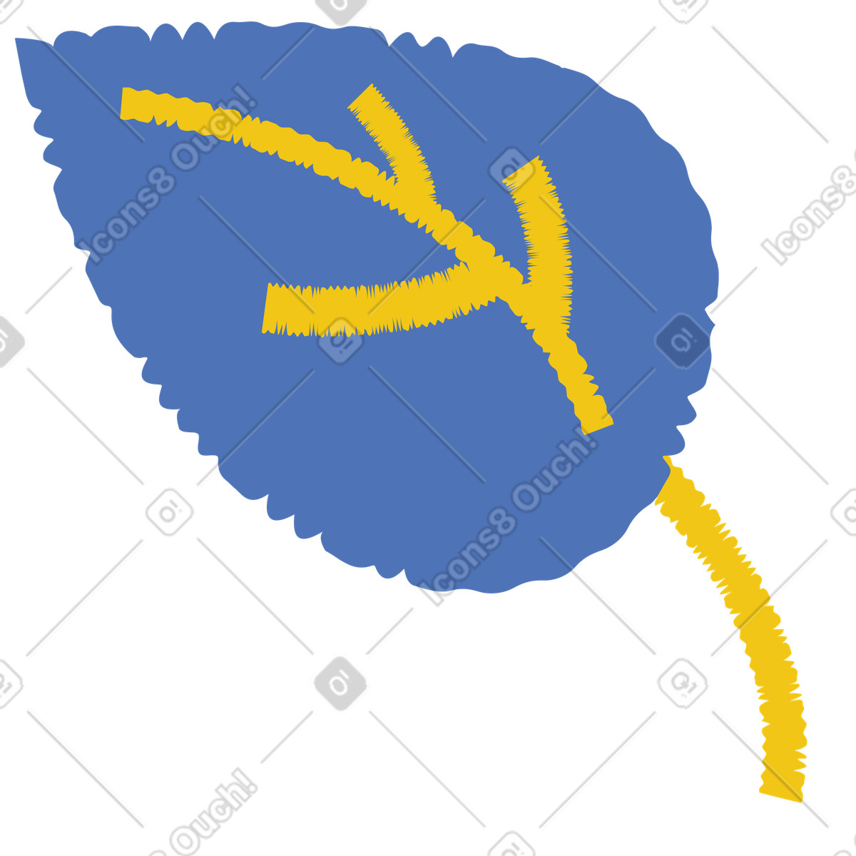 Blume-Illustration im Bermuda-Stil als Download in PNG, SVG