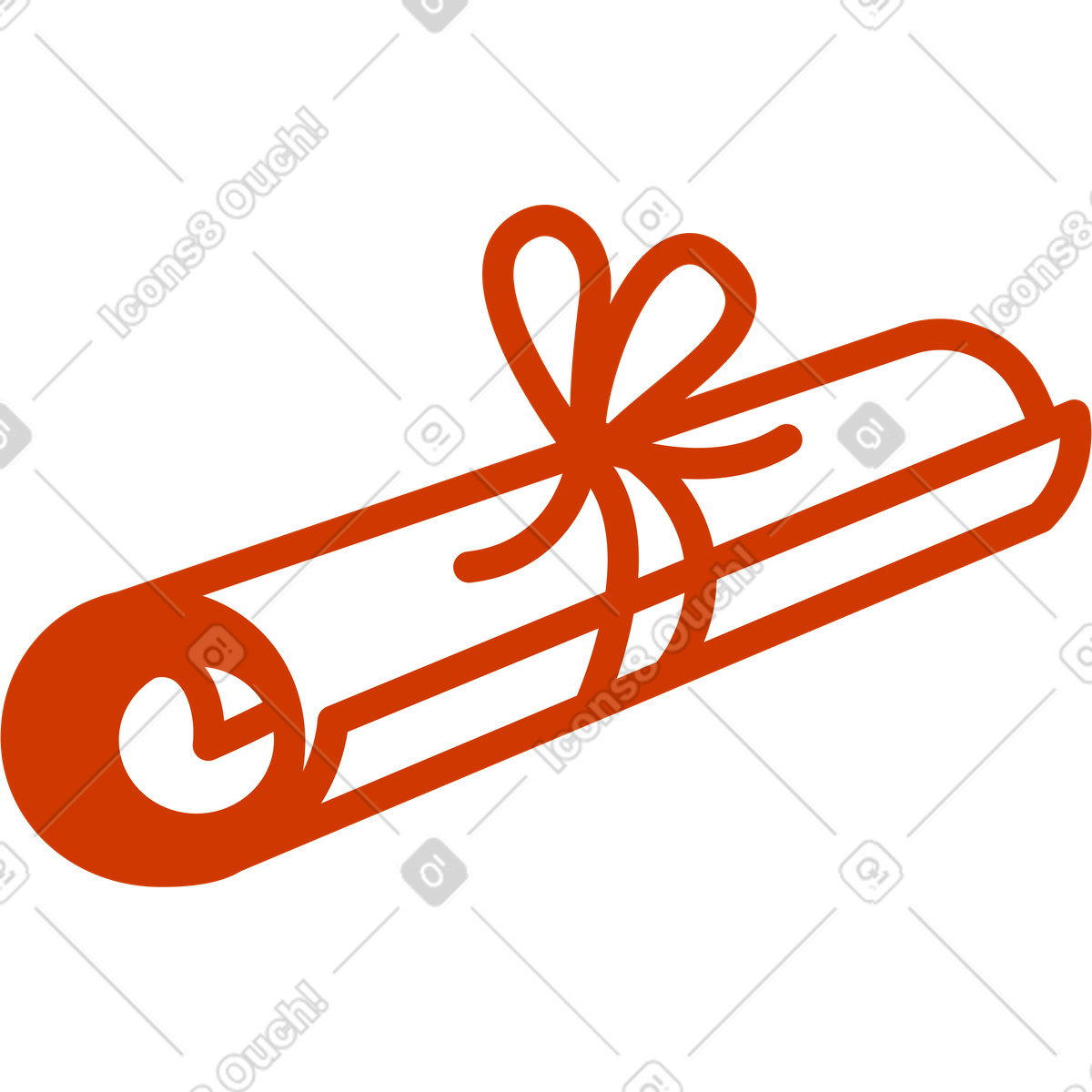 Diploma package illustration in Natty style download in PNG, SVG