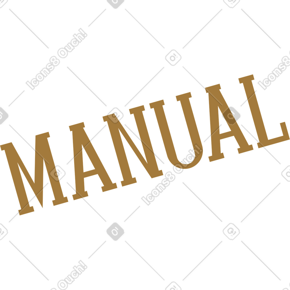 Text manual illustration in Rubber style download in PNG, SVG