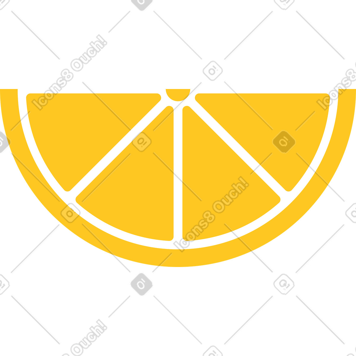 Slice of orange illustration in Bright style download in PNG, SVG