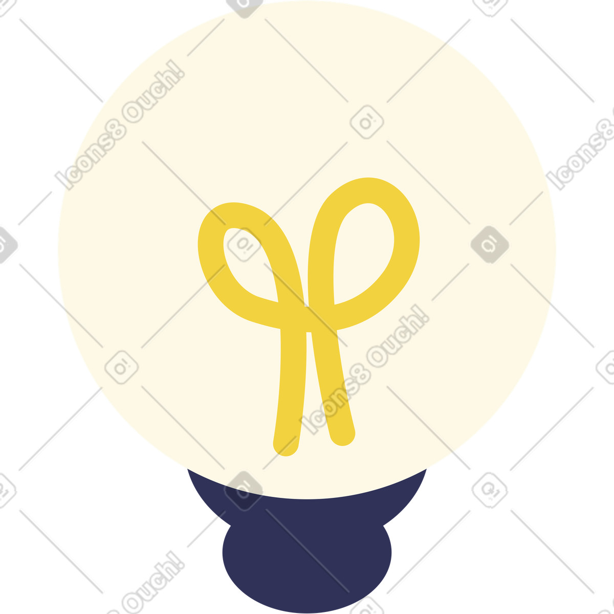 Incandescent lamp illustration in Beam style download in PNG, SVG