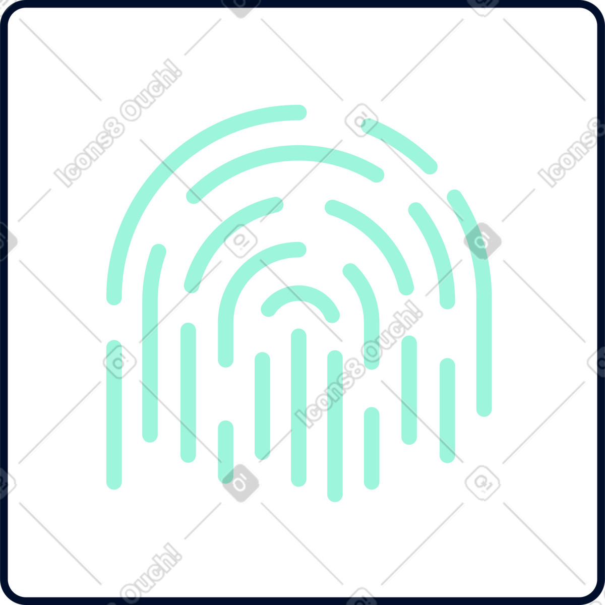 Fingerprint illustration in Teal style download in PNG, SVG