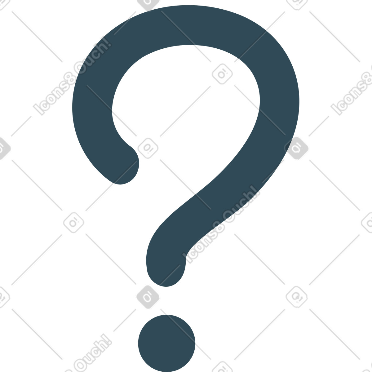 Interrogative question dark blue illustration in Kingdom style download in PNG, SVG