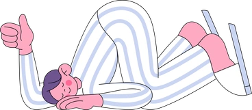 Man in pyjamas sleeping with his butt up PNG, SVG