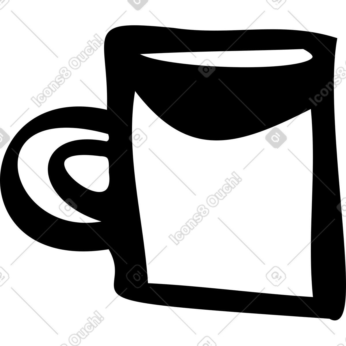Ilustración Jarra en estilo Journal a descargar en PNG y SVG
