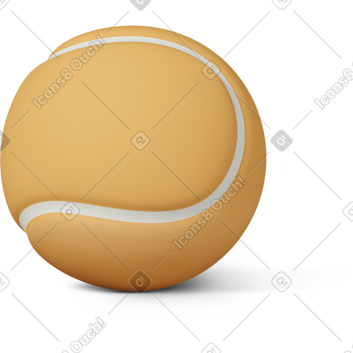 Ilustração de Tennis ball em no estilo 3D Casual life para baixar em PNG, SVG