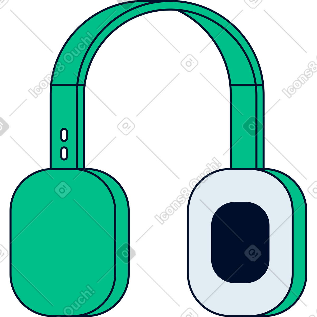 下载 Teal 风格的 头戴式耳机 插画，支持 PNG、SVG 格式