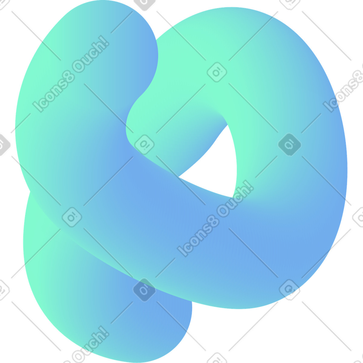 Illustration Blue curved shape dans le style Forms à télécharger aux formats PNG, SVG