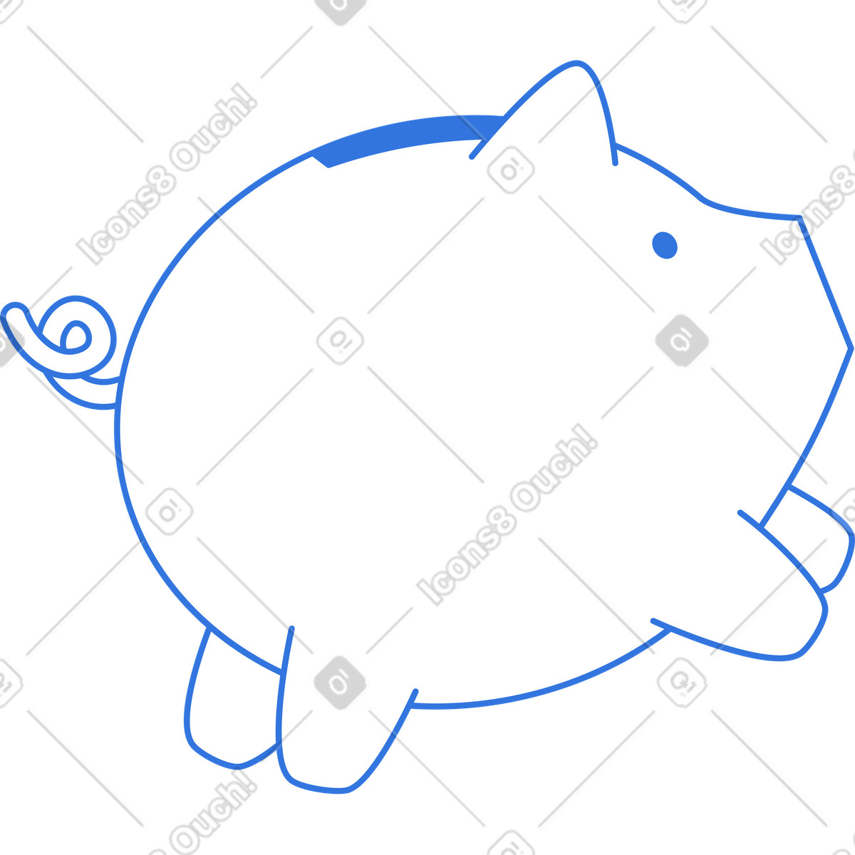Ilustración Hucha en estilo Sky a descargar en PNG y SVG