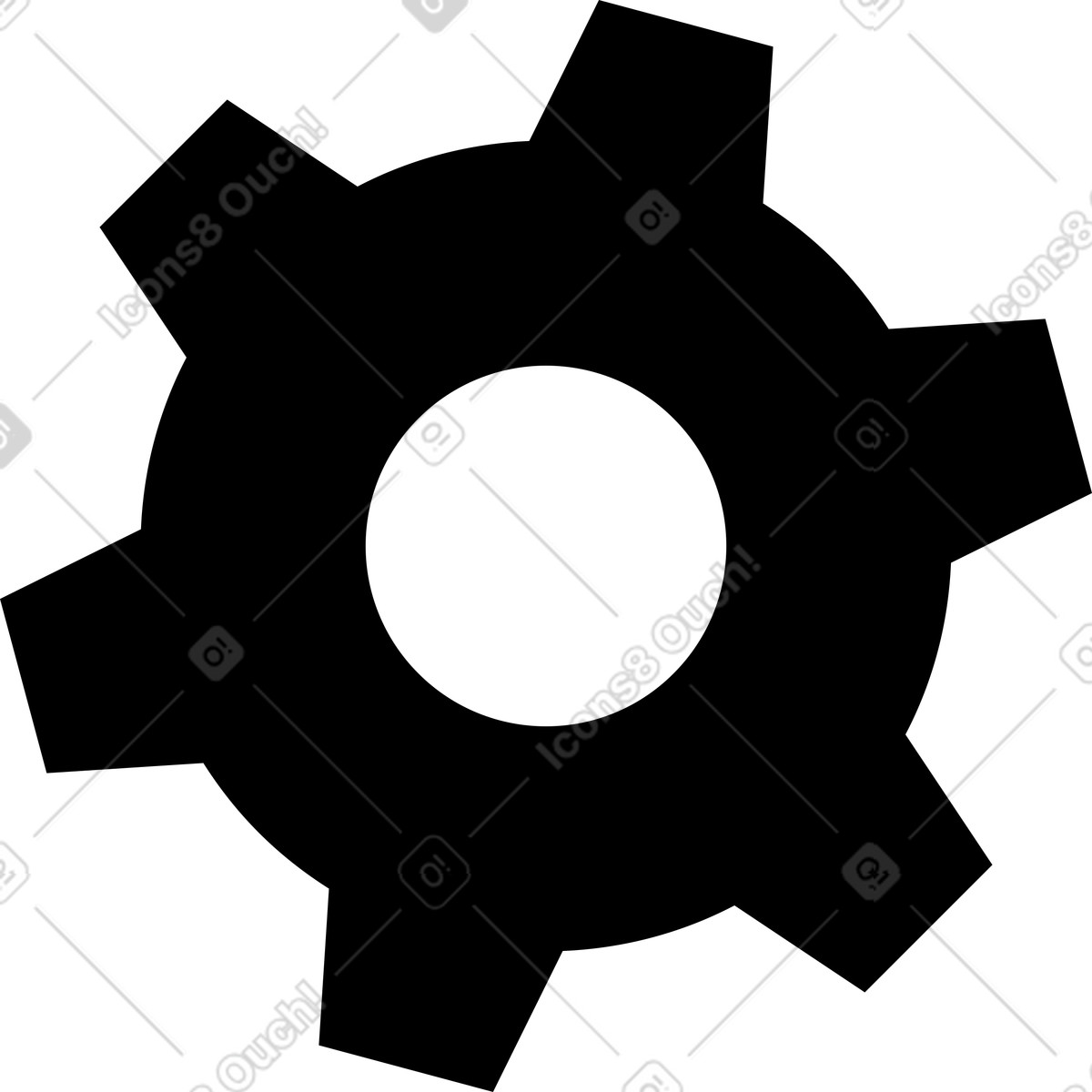 下载 Memphis 风格的 齿轮 插画，支持 PNG、SVG 格式