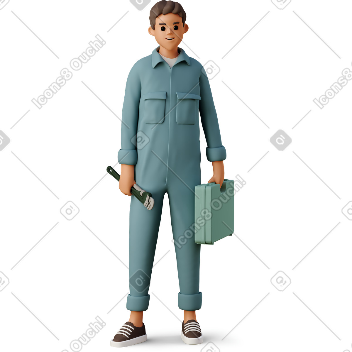 3D Casual life 스타일의 군인 일러스트레이션 PNG, SVG 다운로드