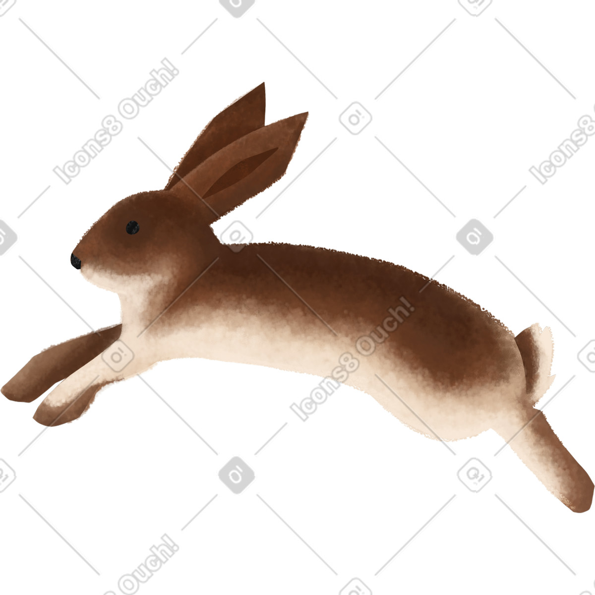 Ilustração de Lebre em no estilo Family para baixar em PNG, SVG