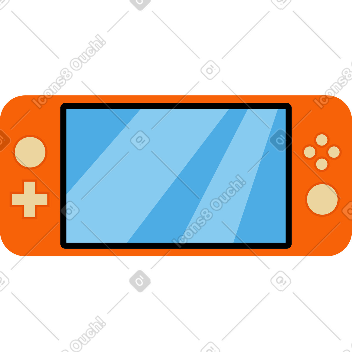 Game console illustration in Catchy style download in PNG, SVG