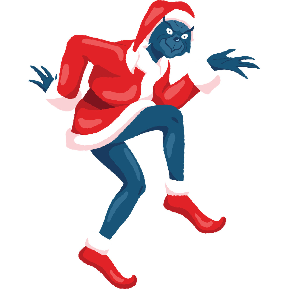 Ilustración Satisfied christmas character en estilo Cherry a descargar en PNG y SVG