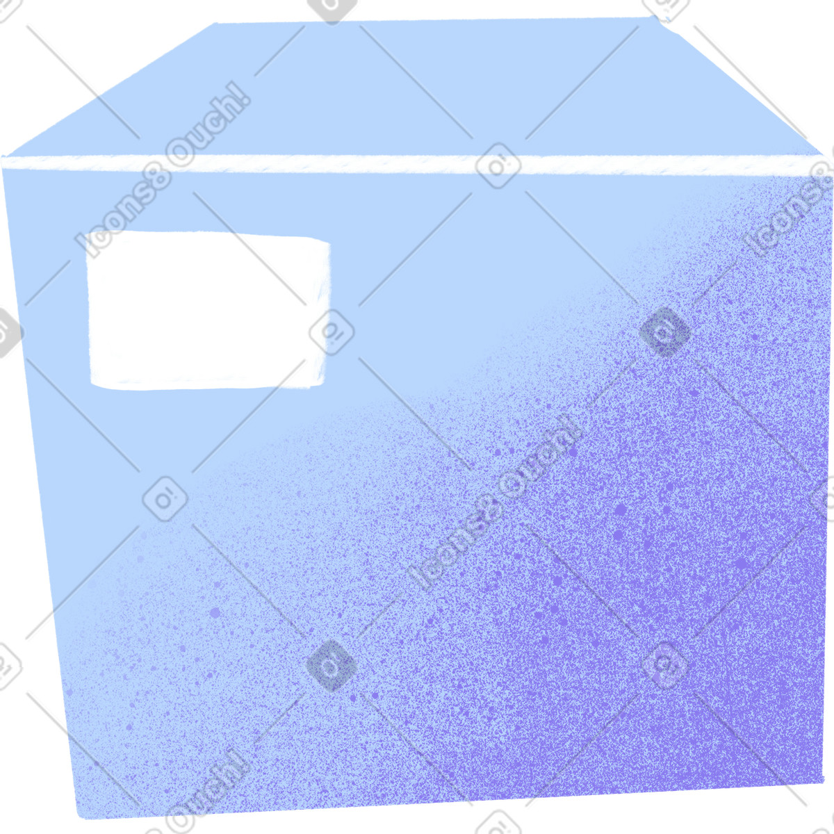 Иллюстрация Blue box в стиле Bonny — скачать в форматах PNG, SVG