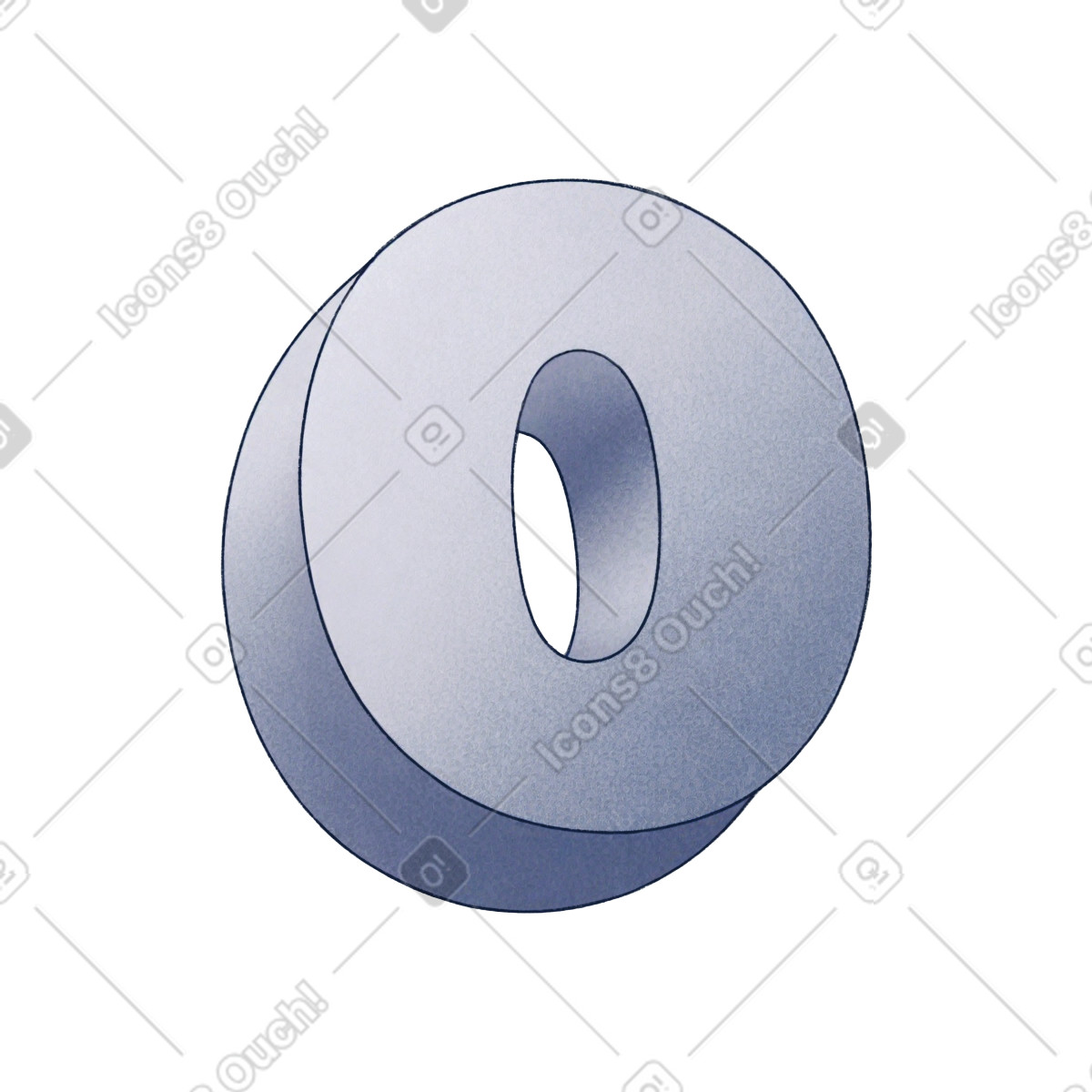 Ilustração de Número zero em no estilo Haze para baixar em PNG, SVG