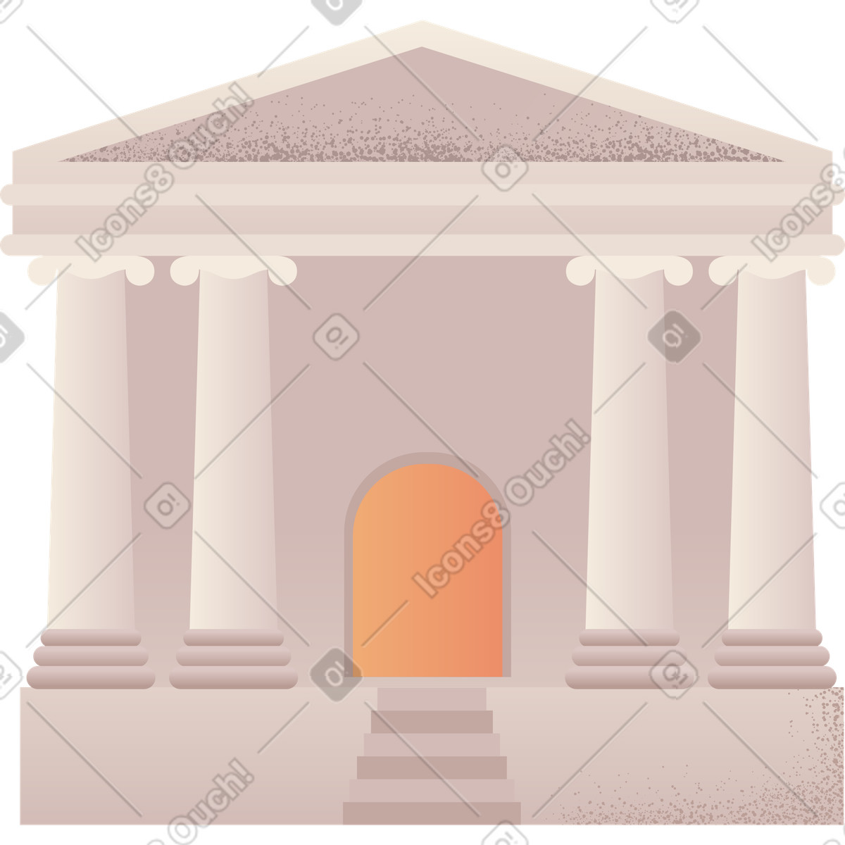 Classical theater building illustration in Pale style download in PNG, SVG