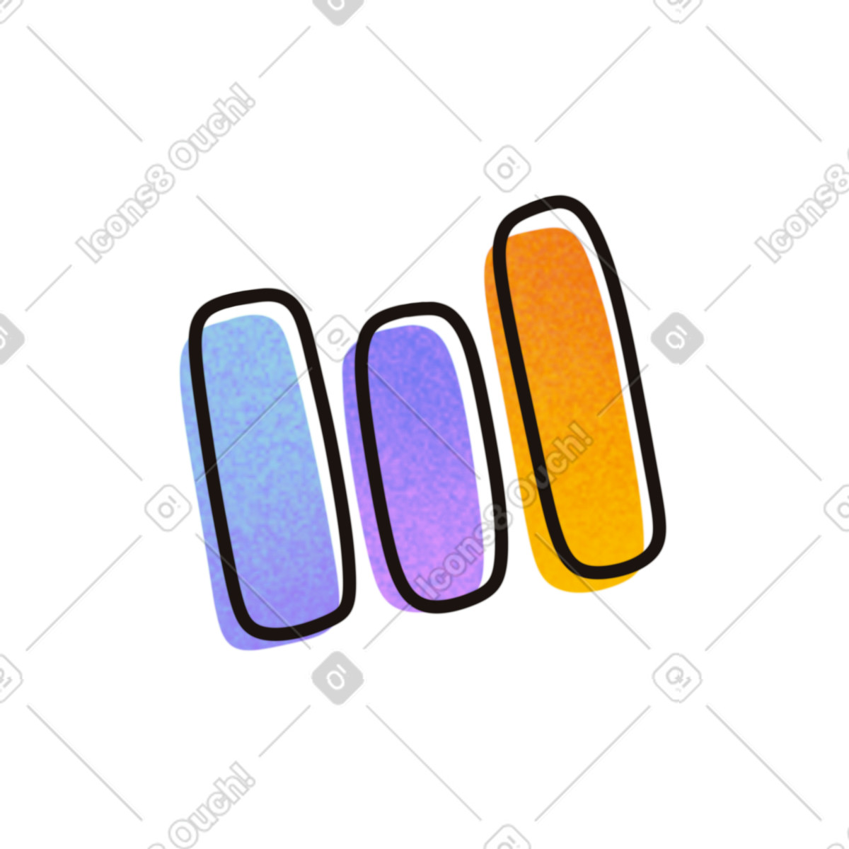 Flow 스타일의 차트 아이콘 일러스트레이션 PNG, SVG 다운로드