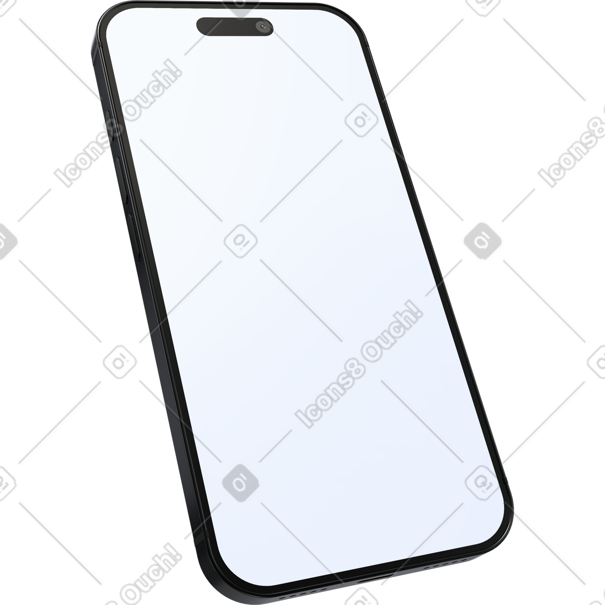 Phone screen, app preview layout, digital product illustration in PNG, SVG