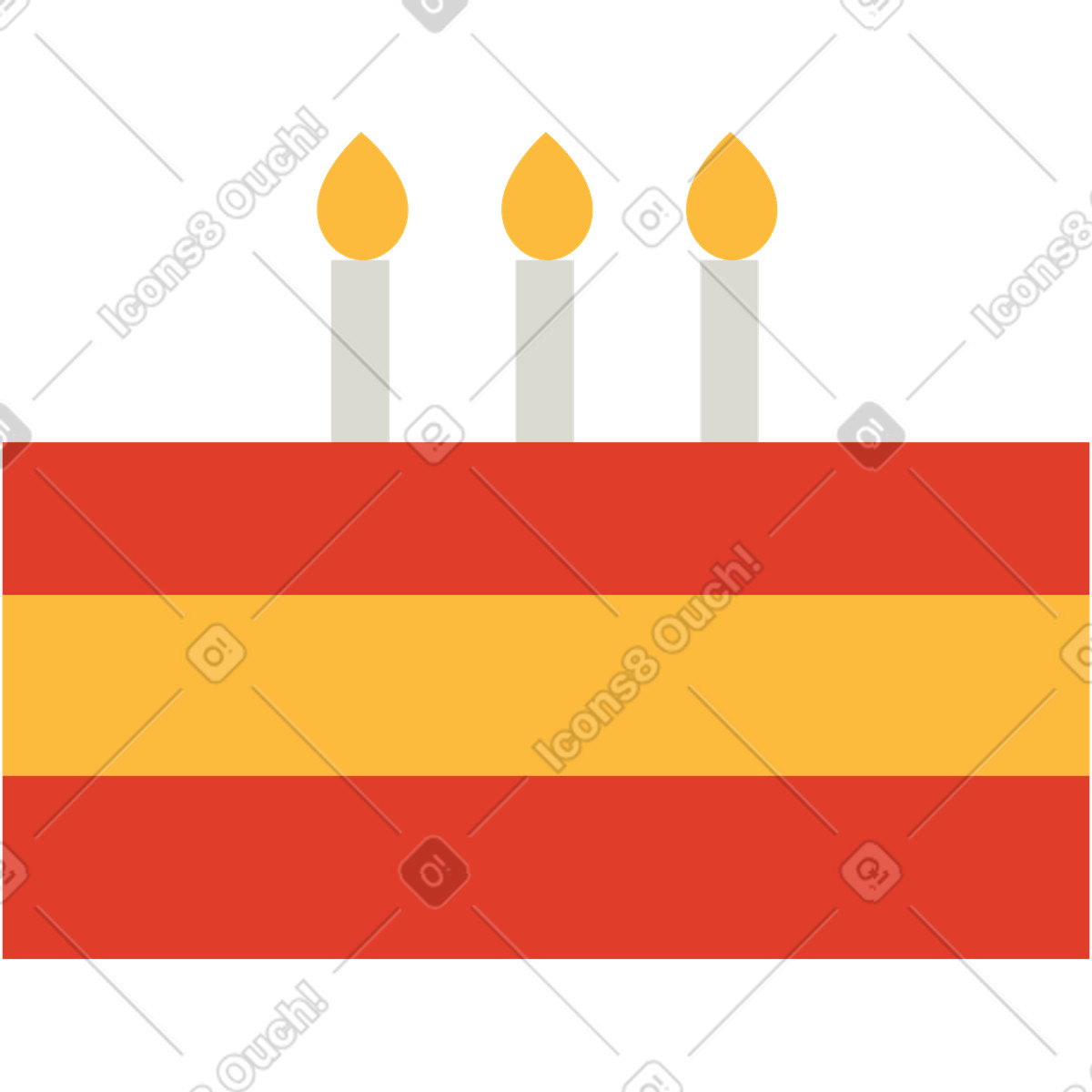 Cake illustration in Burgundy style download in PNG, SVG