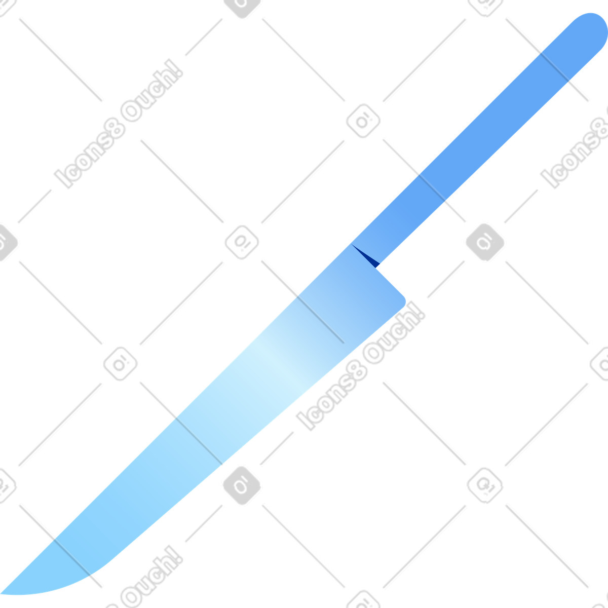 Coltello illustrazione in stile Glossy scarica in PNG, SVG