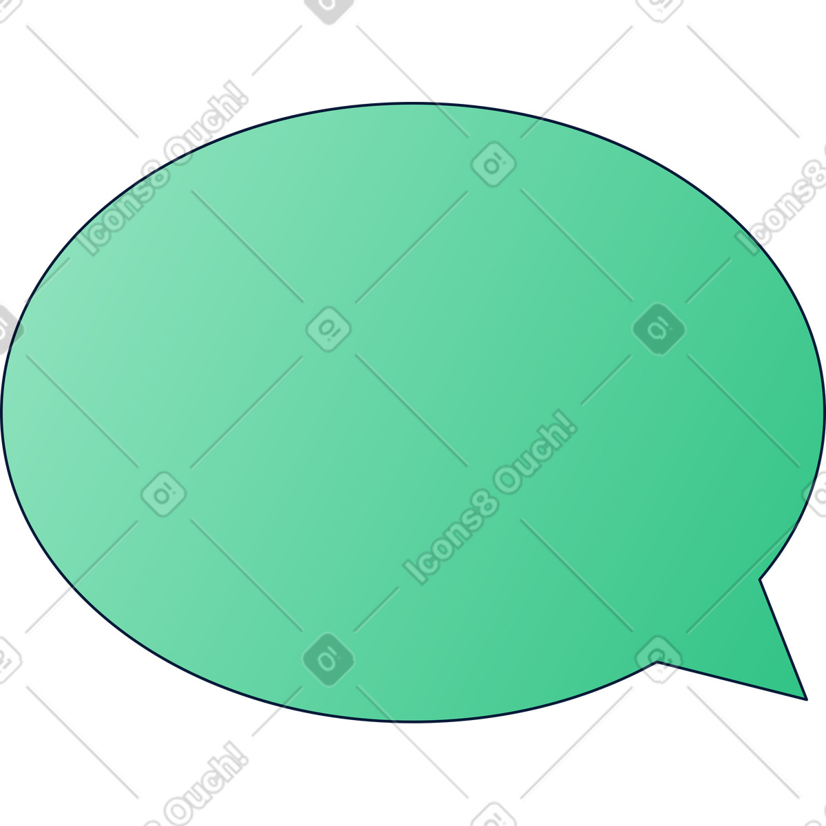 Big speech bubble illustration in Neat style download in PNG, SVG