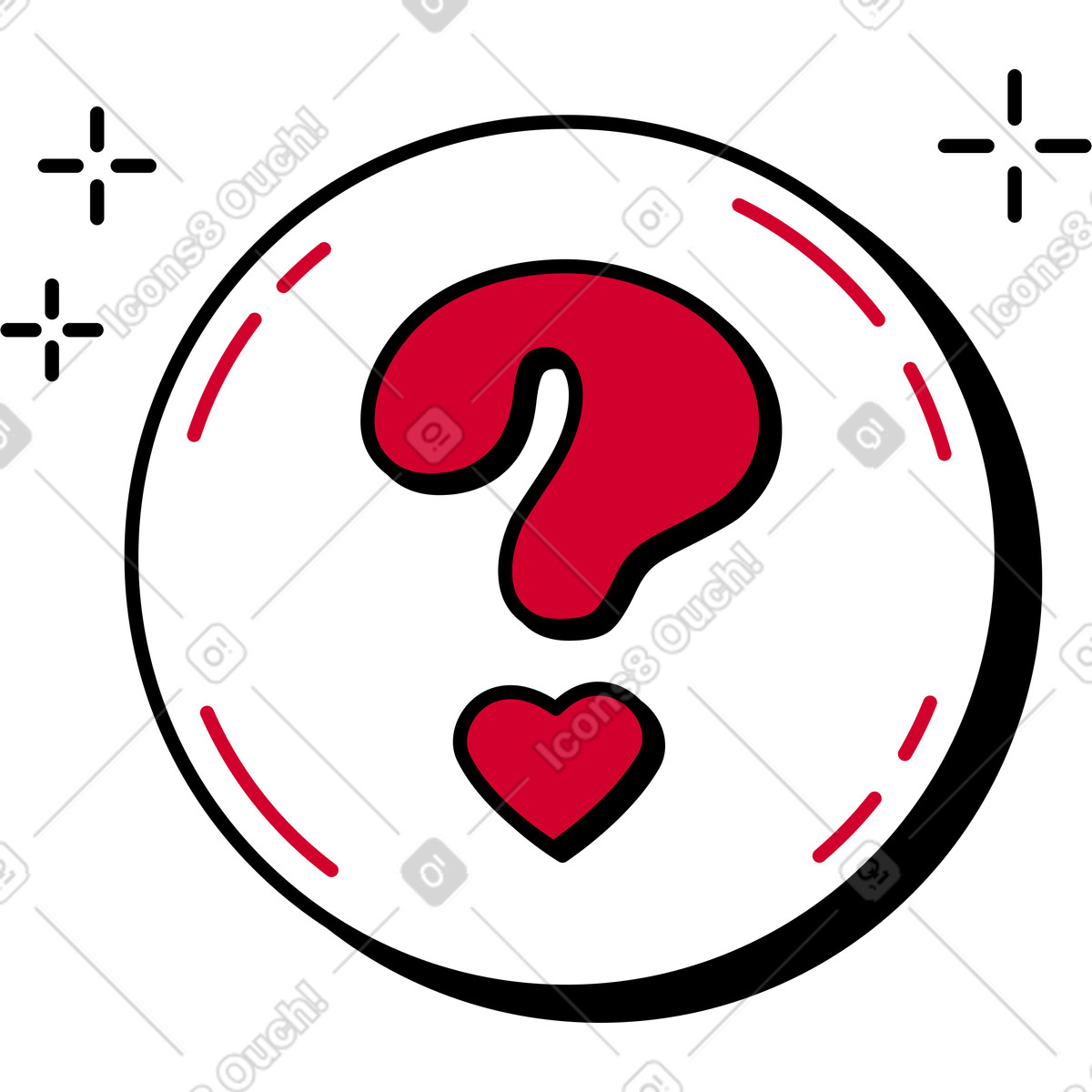 Help sign illustration in Ruby style download in PNG, SVG