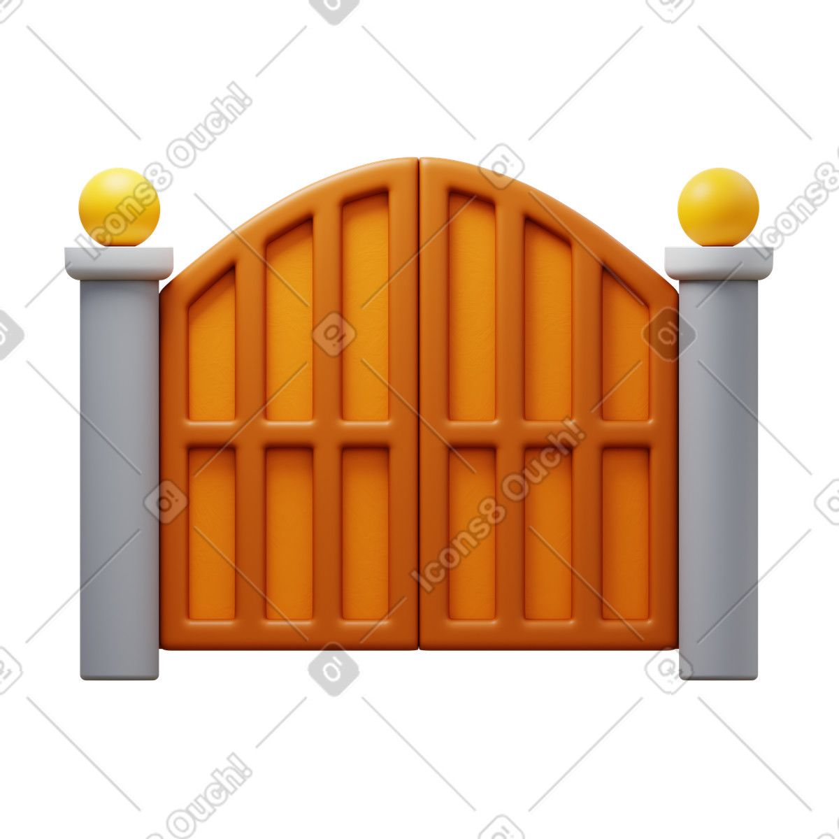 下载 3D Fluency 风格的 Gate 插画，支持 PNG、SVG 格式