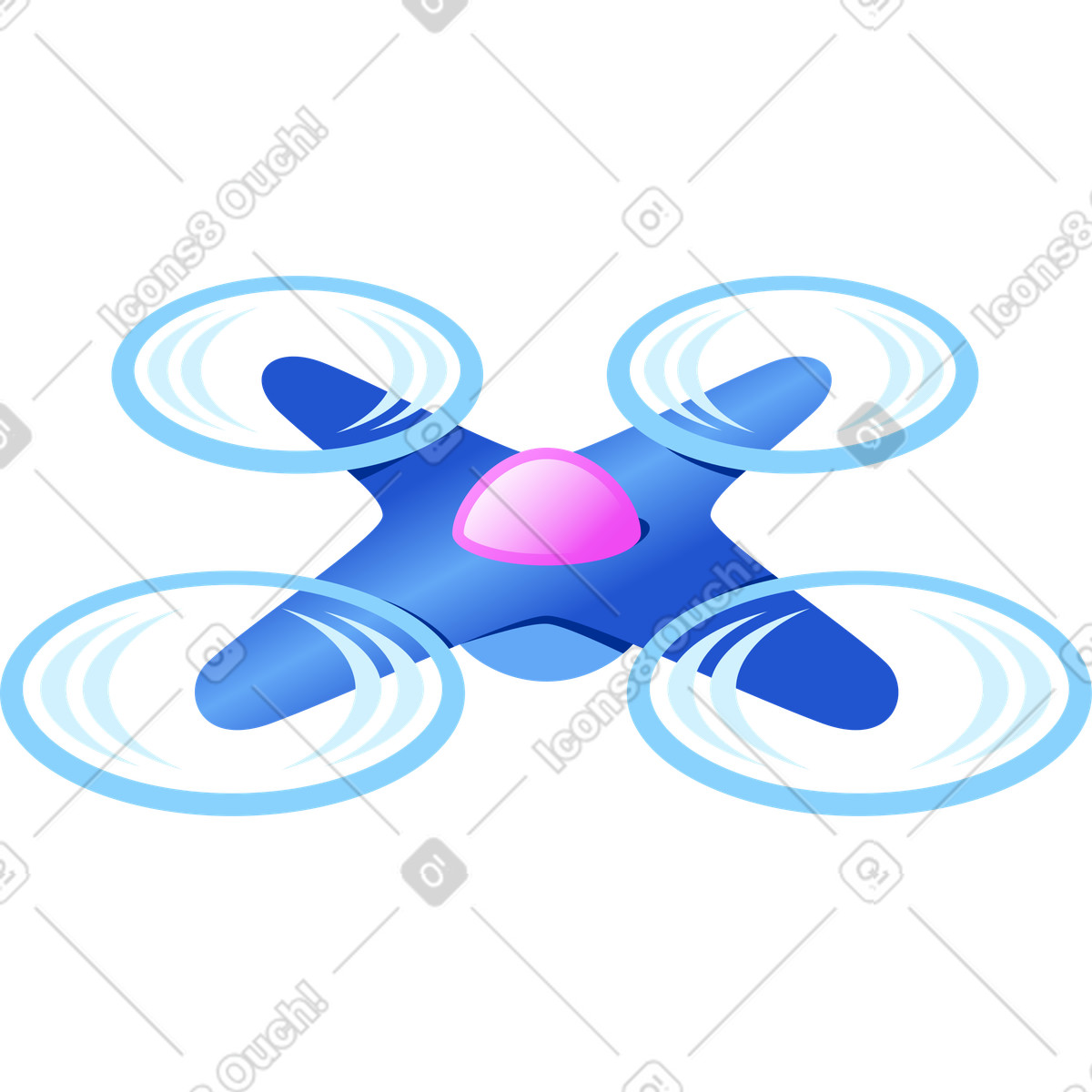 Ilustração de Drone voador em no estilo Glossy para baixar em PNG, SVG