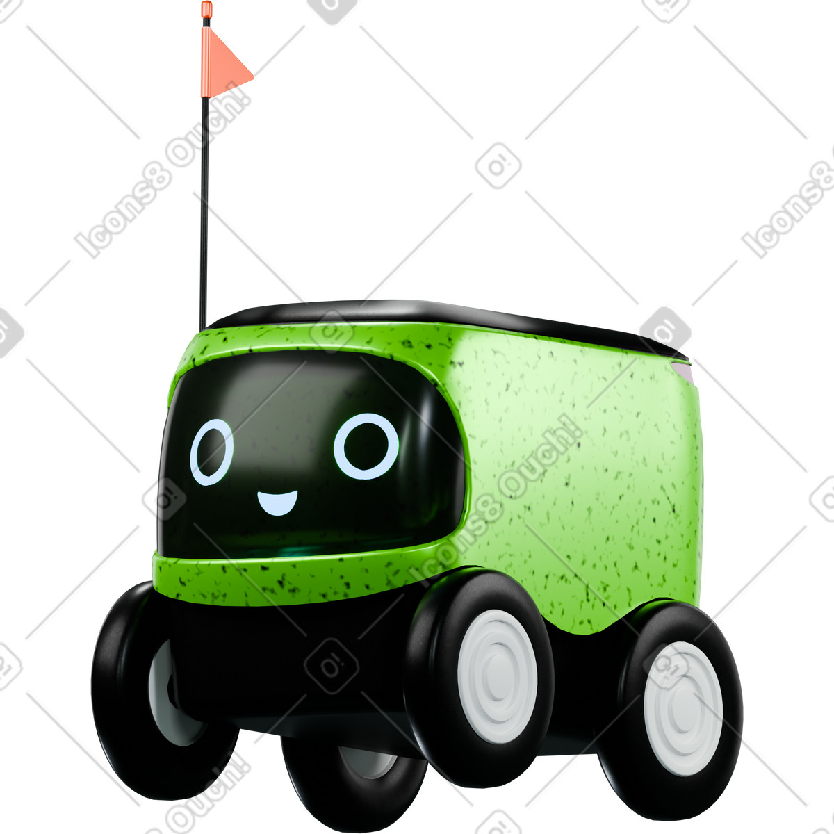 Ilustración Robot de reparto en estilo 3D Platforms a descargar en PNG y SVG
