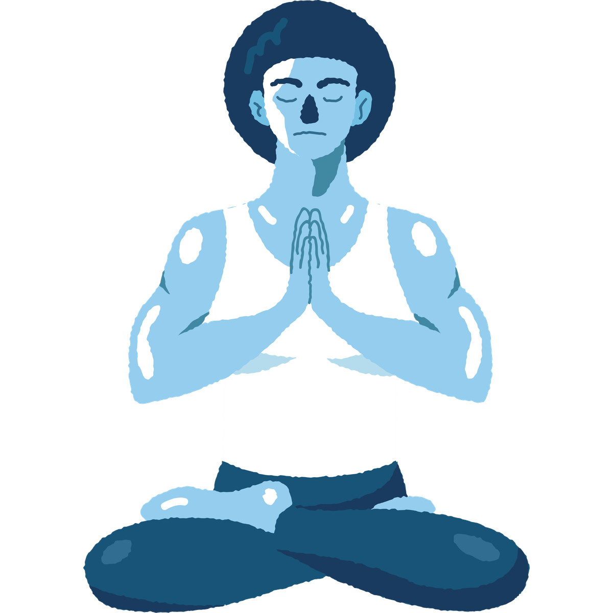 Meditating man-Illustration im Cherry-Stil als Download in PNG, SVG