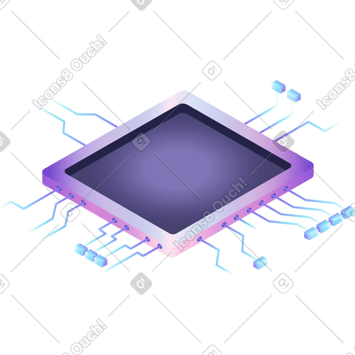 Isotech 스타일의 데이터 수집 및 분석 플랫폼 일러스트레이션 PNG, SVG 다운로드