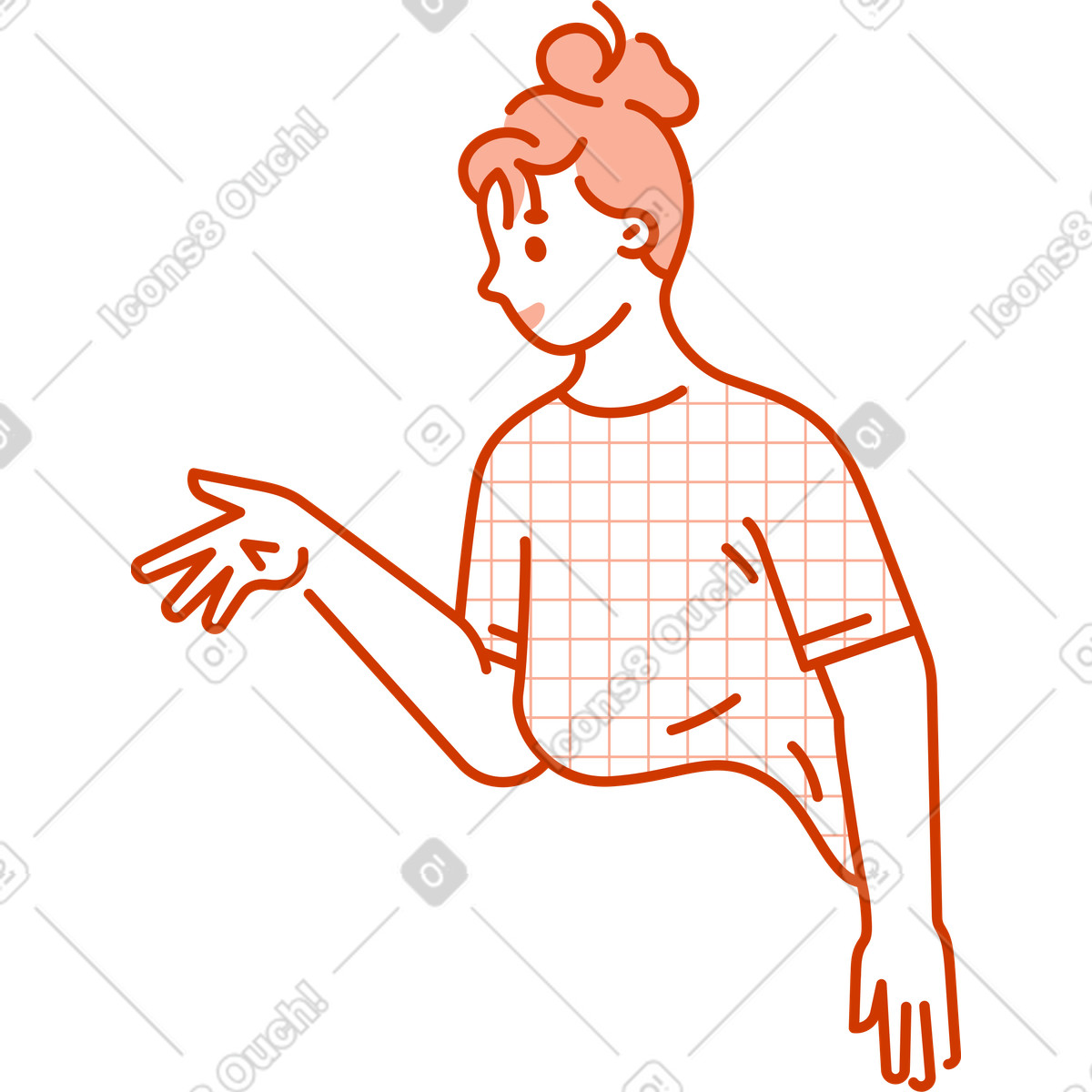 Ilustración Mujer en estilo Natty a descargar en PNG y SVG