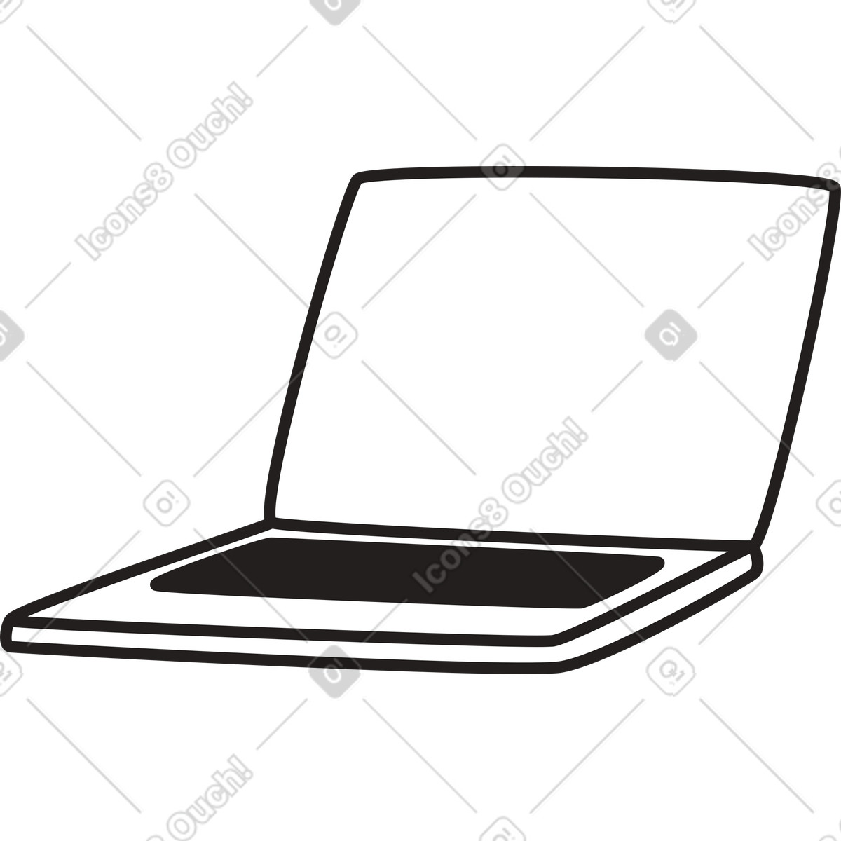 Il computer portatile illustrazione in stile Little scarica in PNG, SVG