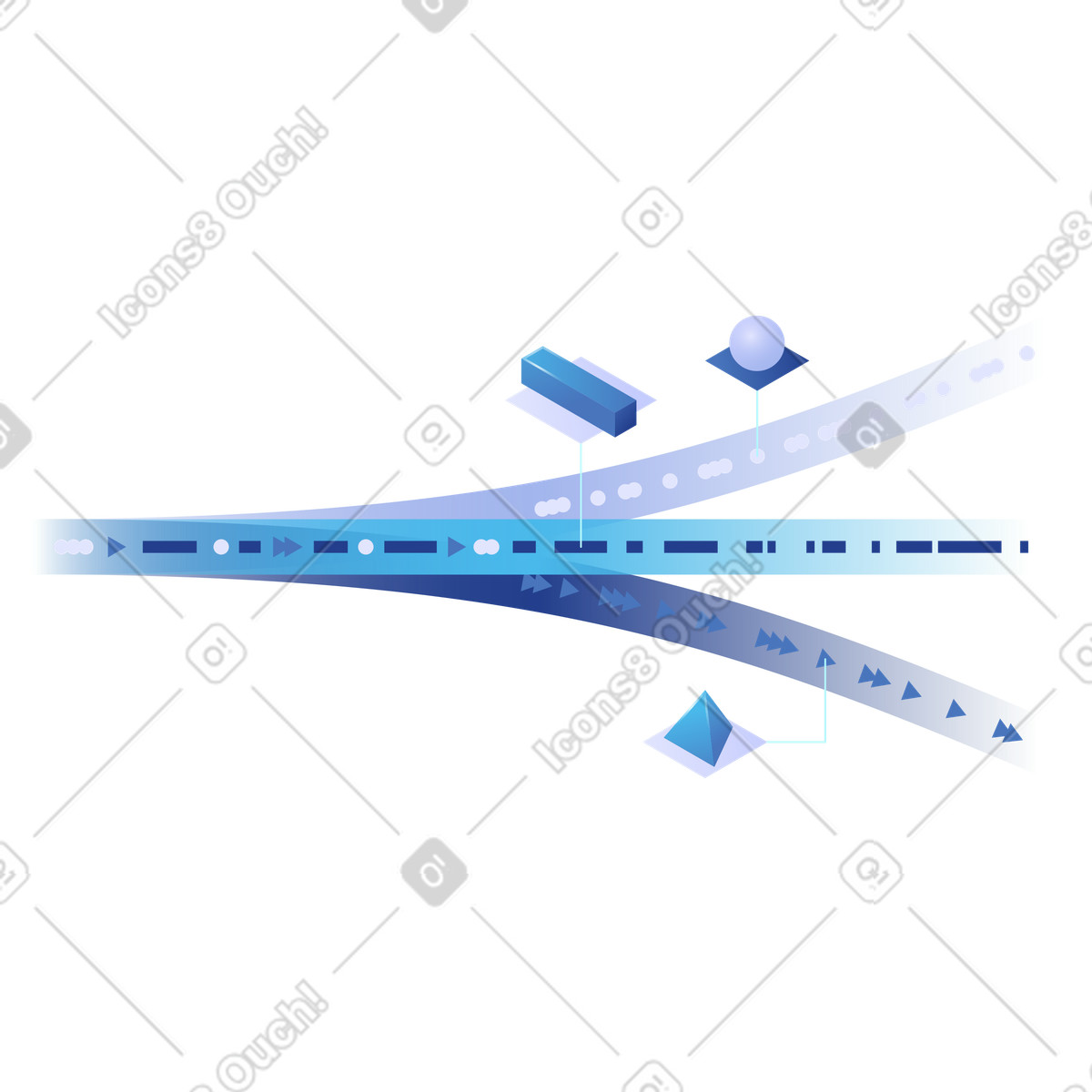 Flusso di dati, sistema di gestione del flusso di dati digitali illustration in PNG, SVG