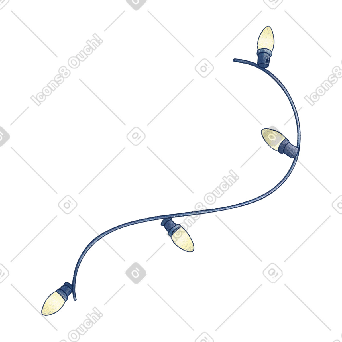 Weihnachtsbeleuchtung-Illustration im Haze-Stil als Download in PNG, SVG