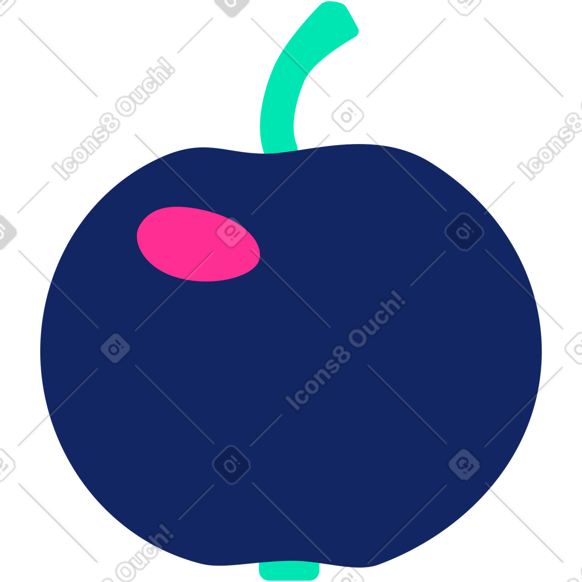 Illustration Pomme dans le style Cyborg à télécharger aux formats PNG, SVG