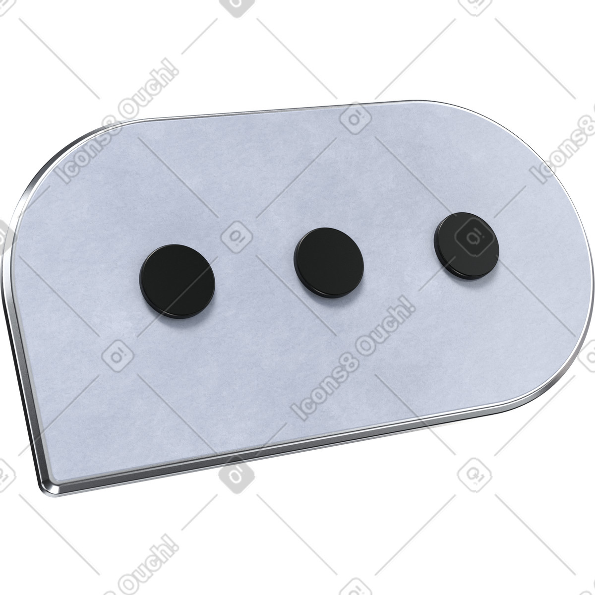 Illustration Bulle de chat en ligne, composant d'interface messagerie instantanée, conversation avec le service client dans style 3D Pro à télécharger aux formats PNG, SVG