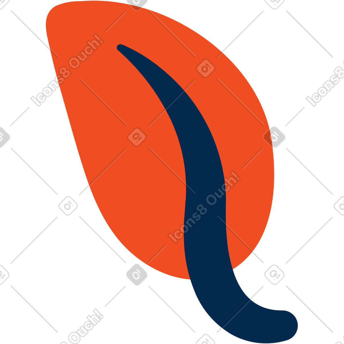 Flame スタイルの Leaf のイラストをPNG、SVG形式でダウンロード
