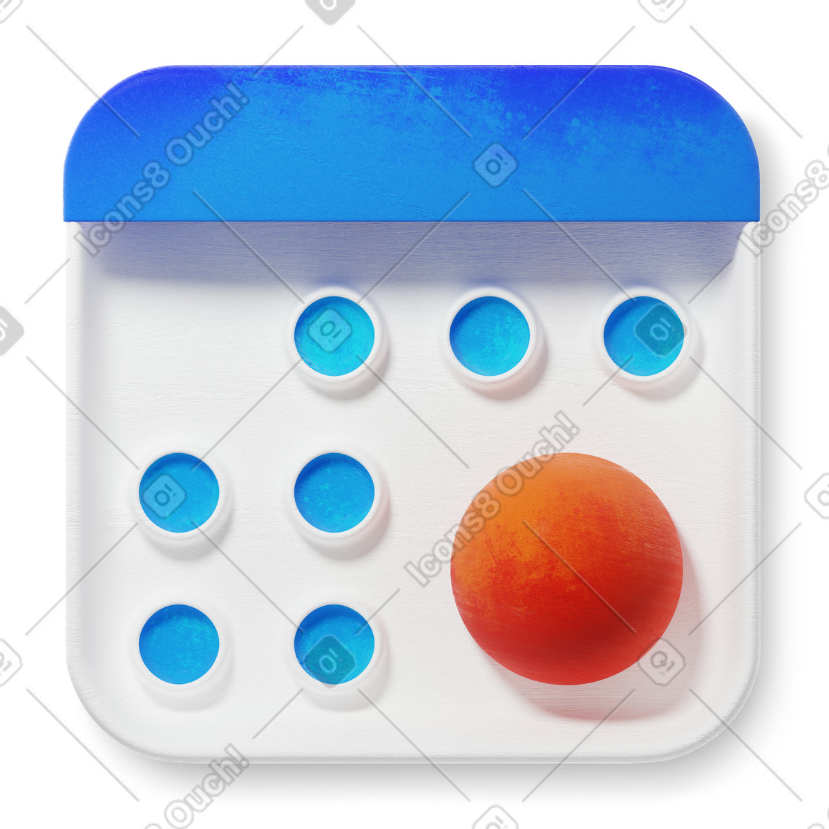 Ilustración Planner en estilo 3D Microsoft Fluent illustration a descargar en PNG y SVG