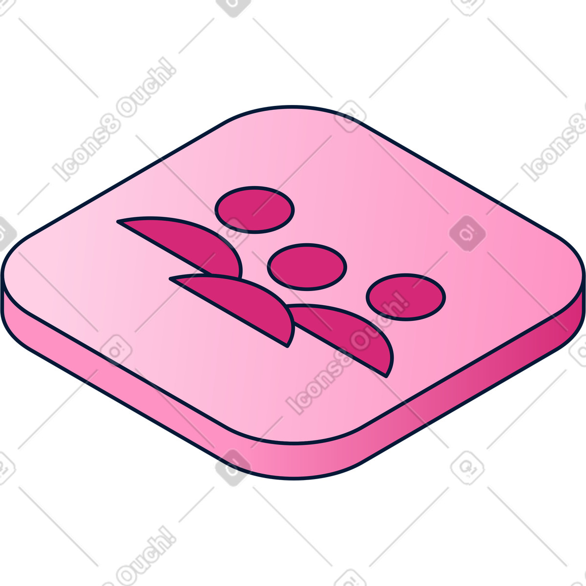 Ilustração de Ícone equipe isométrico em no estilo Neat para baixar em PNG, SVG